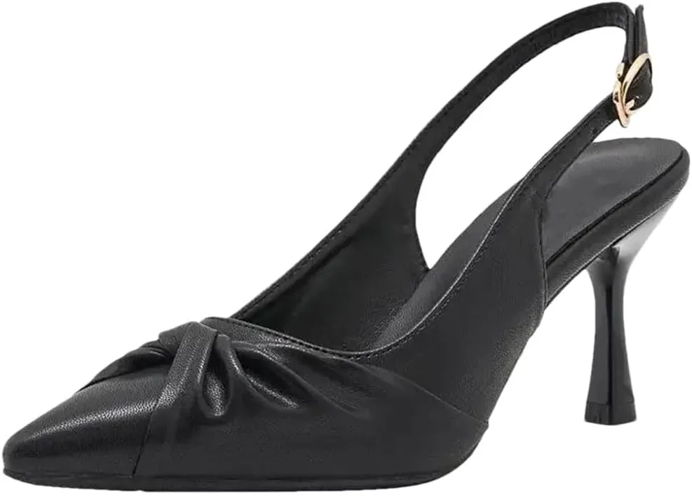 Women's Slingback Pumps Pointed Toe High Heels Elegant Stiletto Party Casual Shoes