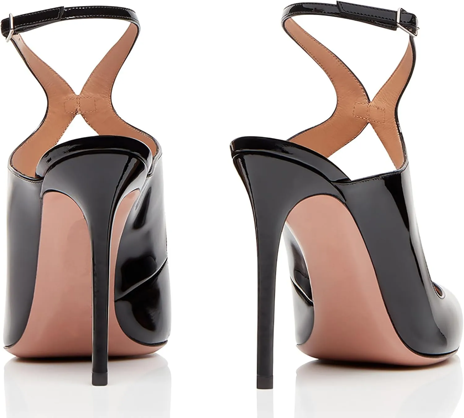 Womens Slingback Stiletto High Heels Closed Pointed Toe Pumps Elegant Ankle Strap Buckle Party Prom Wedding Dress Pumps Shoes