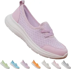Women's Soft Sole Mesh Comfort Orthopedic Shoes - 2024 New Comfortable Mesh Walking Shoes, Low Top Orthopedic Slip on Shoe for Women, Breathable Arch Support Casual Shoe for Women