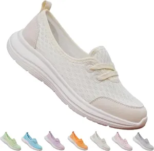 Women's Soft Sole Mesh Comfort Orthopedic Shoes - 2024 New Comfortable Mesh Walking Shoes, Low Top Orthopedic Slip on Shoe for Women, Breathable Arch Support Casual Shoe for Women