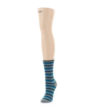 Women's Tonal Stripes Ribbed Boot Socks