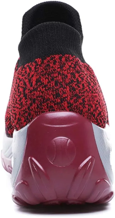 Women's Walking Shoes Breathable Mesh Sneakers Slip On Lightweight Work Shoes Knit Nurse Shoes Air Cushion Gym Modern Dance Shoes