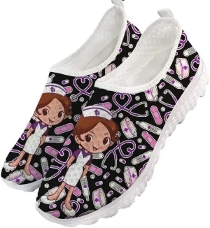 Womens Walking Tennis Medical Nurse Shoes Slip On Loafers Lightweight Casual Sneakers for Gym Travel Work