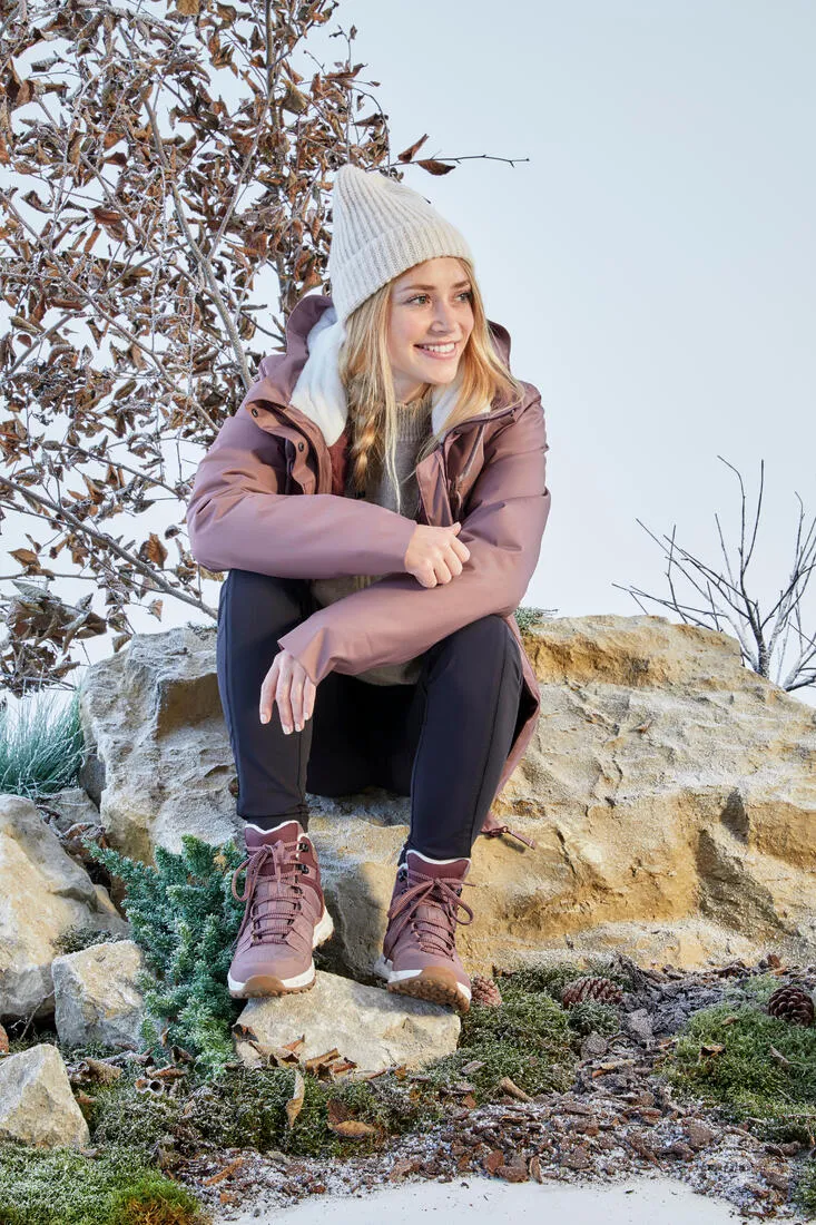 Women's Warm and Waterproof Hiking Boots - SH100 X-WARM Mid