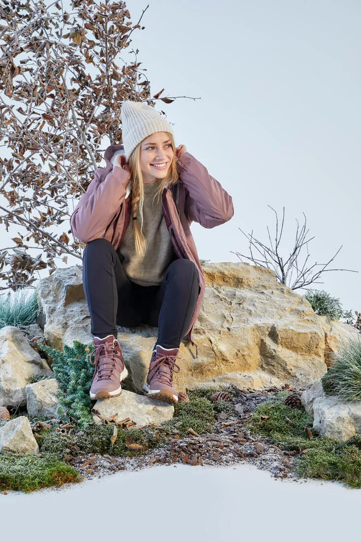 Women's Warm and Waterproof Hiking Boots - SH100 X-WARM Mid