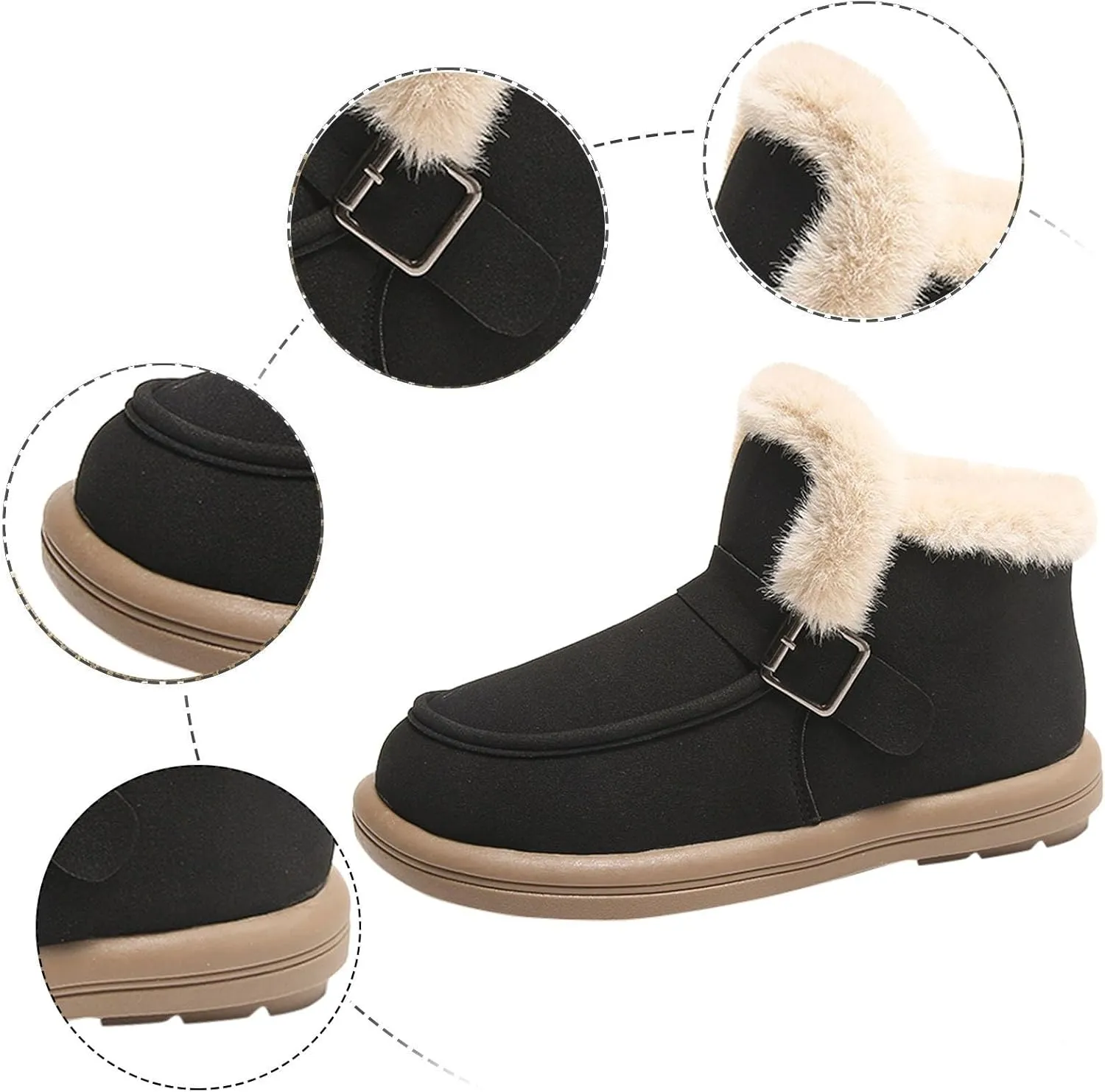 Women's Winter Boots Waterproof Work Boots Comfortable Non Slip Boots Lightweight Hiking Boot Womens Snow Shoes