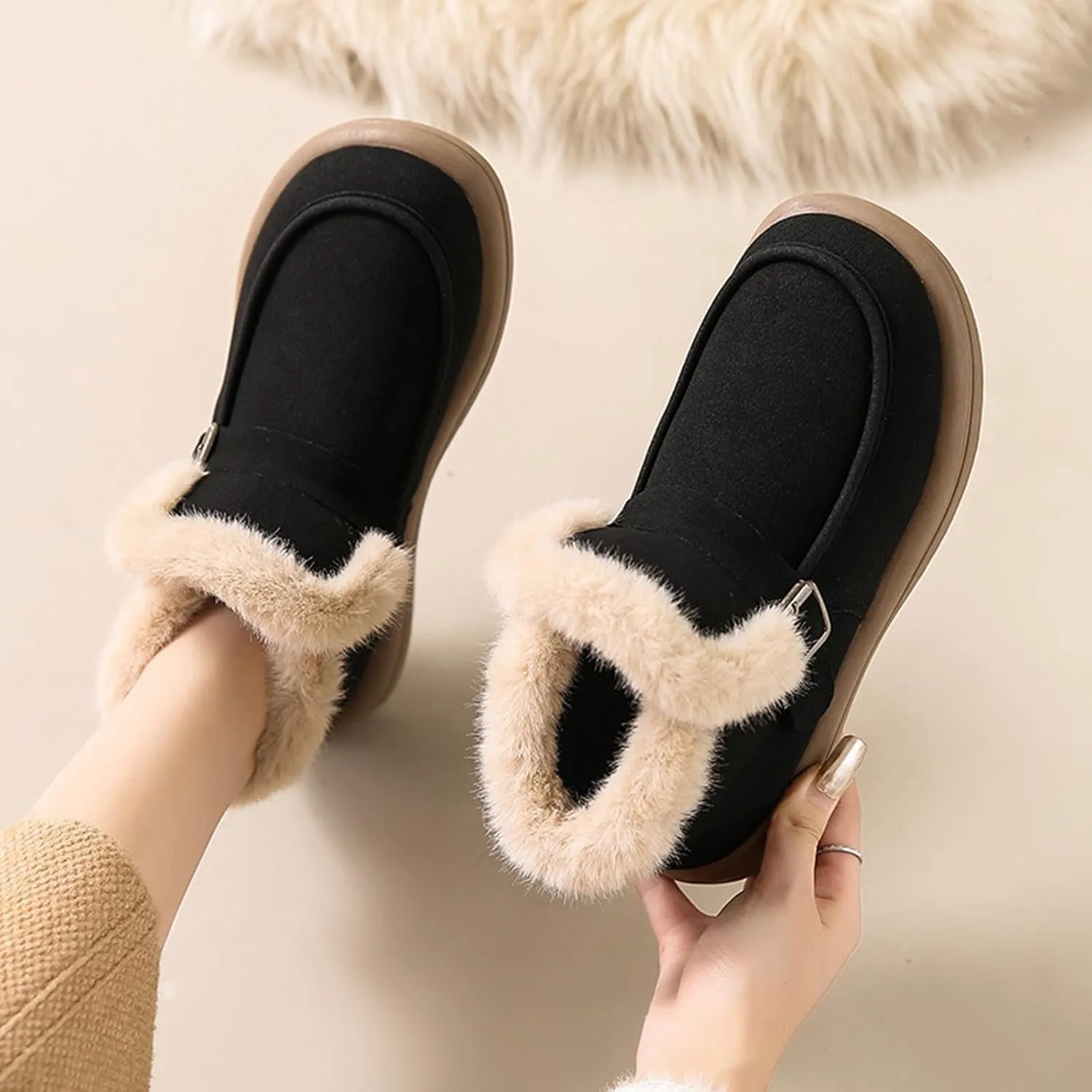 Women's Winter Boots Waterproof Work Boots Comfortable Non Slip Boots Lightweight Hiking Boot Womens Snow Shoes
