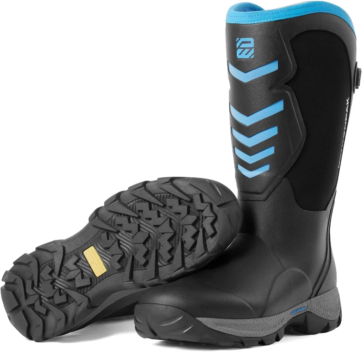 WOVENPAK Rubber Boots for Men, Hunting Boots 6mm Neoprene Insulated Mud Boots for Men with Steel Shank, Mens Rubber Boots Waterproof Boots for Men, Anti Slip Work Boots Outdoor Mud Boots, Size 6-13