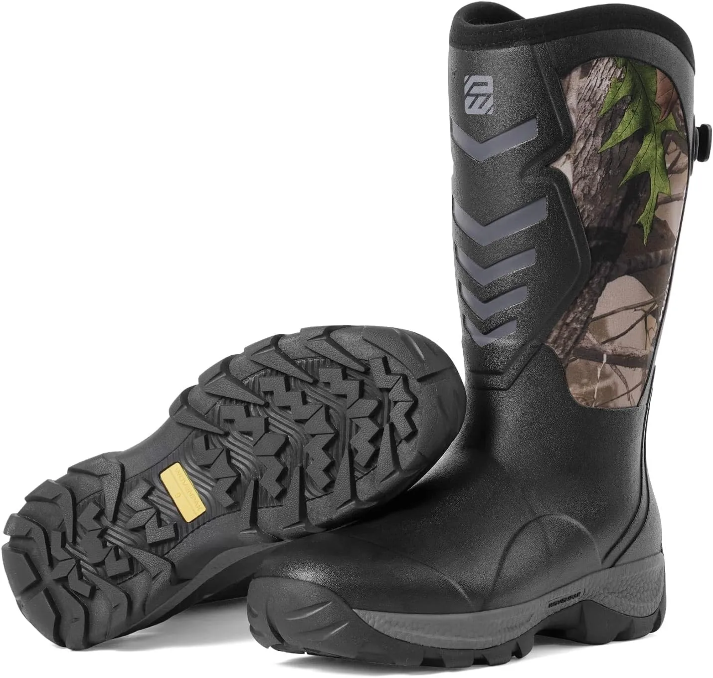 WOVENPAK Rubber Boots for Men, Hunting Boots 6mm Neoprene Insulated Mud Boots for Men with Steel Shank, Mens Rubber Boots Waterproof Boots for Men, Anti Slip Work Boots Outdoor Mud Boots, Size 6-13