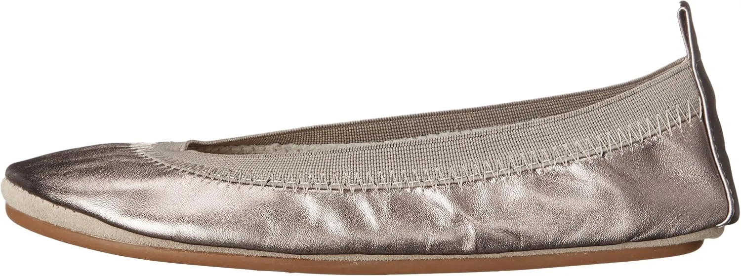 Yosi Samra Unisex-Child Sammie Metallic Ballet Flat