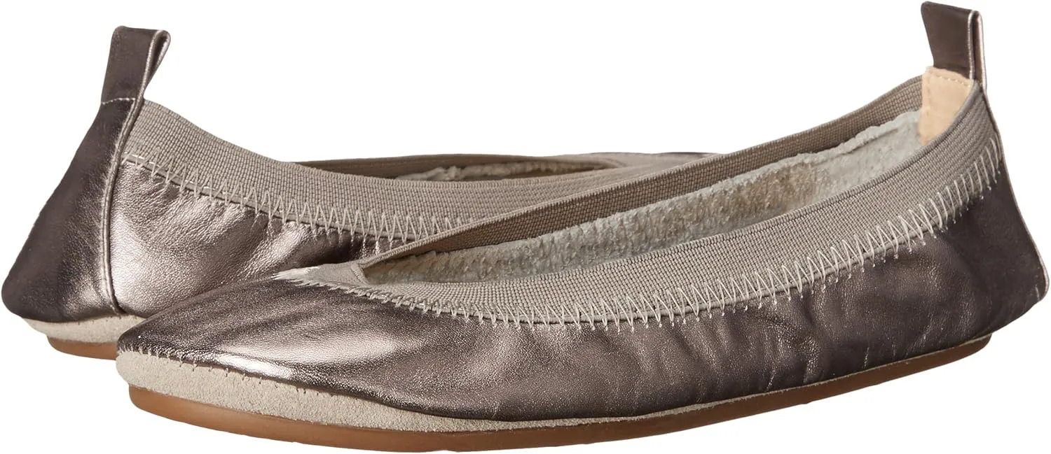 Yosi Samra Unisex-Child Sammie Metallic Ballet Flat