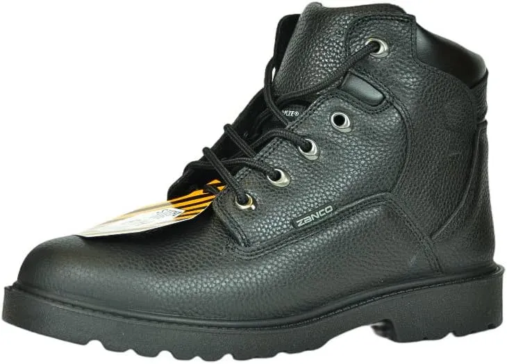 ZANCO MEN'S 6" STEEL TOE ELECTRICAL HAZARD SAFETY WORK BOOTS/HIKING BOOTS