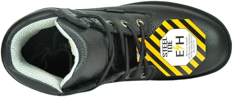 ZANCO MEN'S 6" STEEL TOE ELECTRICAL HAZARD SAFETY WORK BOOTS/HIKING BOOTS