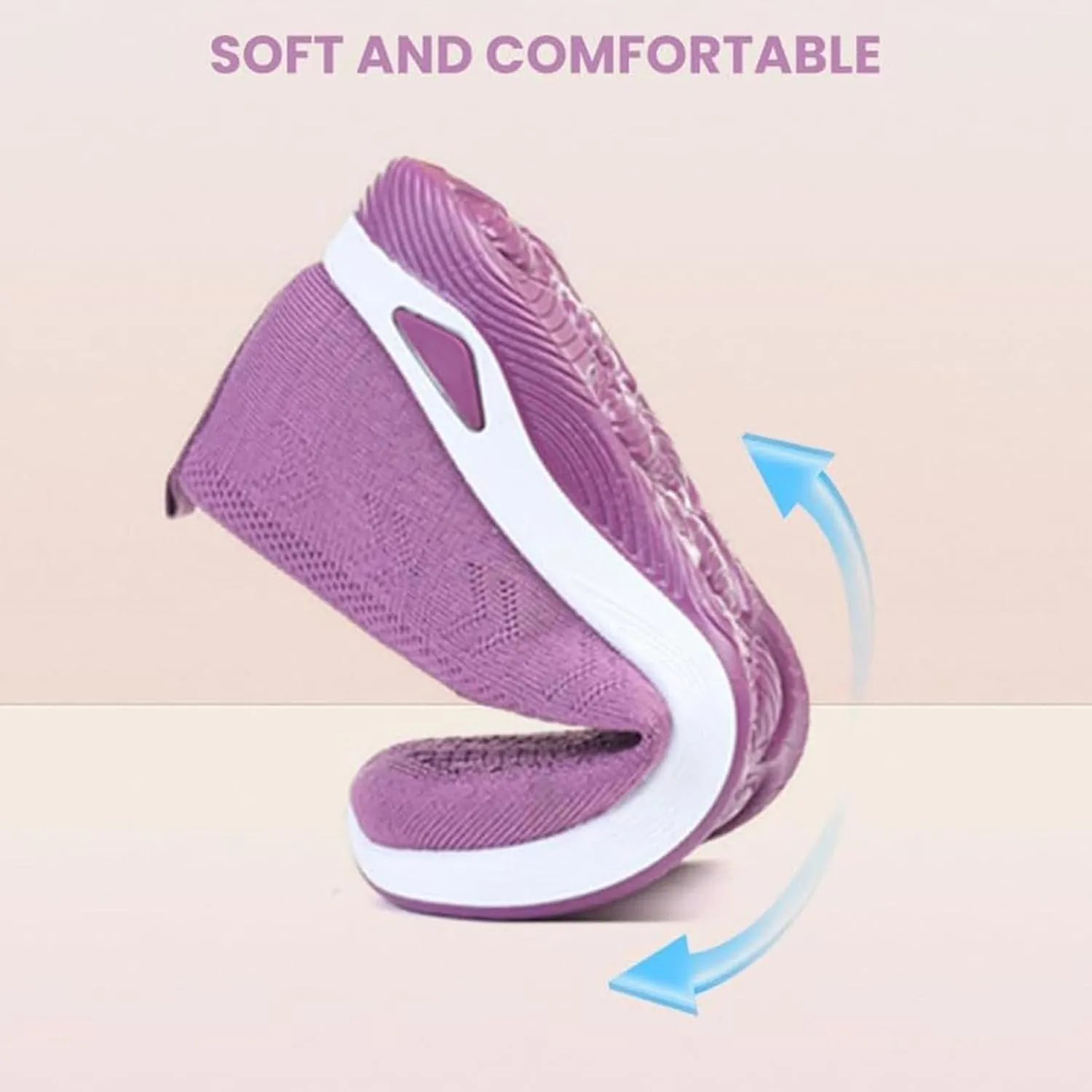 Zapatos Ortopdicos para Mujer Ligeros y Anchos, Women's Orthopedic Walking Shoes Slip on Trainers Comfortable Casual Athletic Shoe Soft Soled Arch Support Hands-Free Sneakers