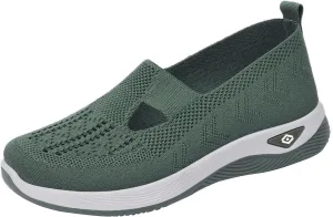 Zapatos Ortopdicos para Mujer Ligeros y Anchos, Women's Orthopedic Walking Shoes Slip on Trainers Comfortable Casual Athletic Shoe Soft Soled Arch Support Hands-Free Sneakers